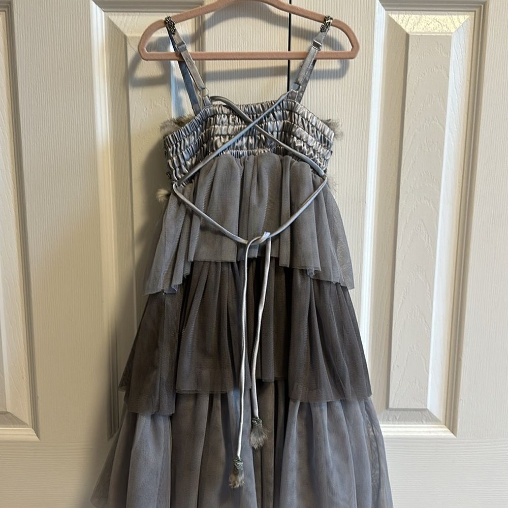Luna Luna Exquisite Grey Girls Tulle & Beaded Birthday Party Dress - Size 4/5 - Picture 6 of 7
